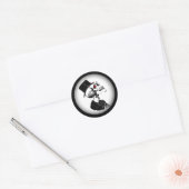 Red Eye Skeleton Ronde Sticker (Envelop)