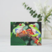 Red Eye Treefrog Pair, Agalychinis callidryas Briefkaart (Staand voorkant)