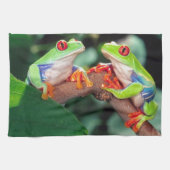Red Eye Treefrog Pair, Agalychinis callidryas Theedoek (Horizontaal)