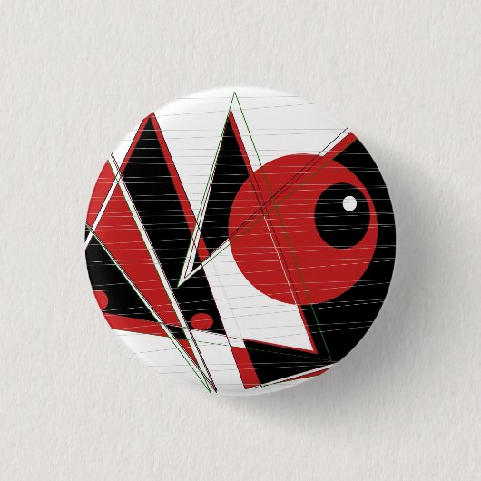 Red Eye Watching Badge Ronde Button 3,2 Cm (Voorkant)