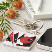 Red Eye Watting Key Ring Sleutelhanger (Voorkant Rechts)