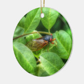 Red Eyed Cicada Keramisch Ornament (Links)