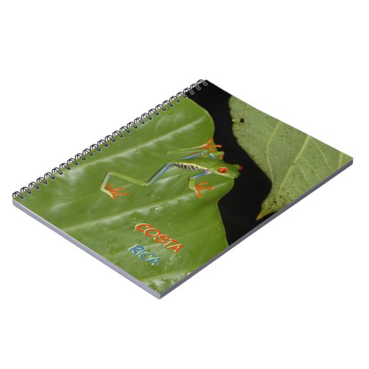 Red Eyed Gaudy Frog Cust. Tekst Notitieboek (Linkerzijde)