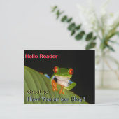 Red Eyed Gaudy Night Frog Promotionele Briefkaart (Staand voorkant)