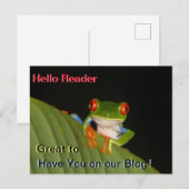 Red Eyed Gaudy Night Frog Promotionele Briefkaart (Voorkant / Achterkant)
