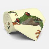 Red Eyed Green Frog Stropdas (Opgerold)