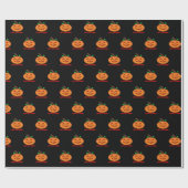 Red Eyed Happy Halloween Pumpkin-pakpapier Cadeaupapier (Vlak)