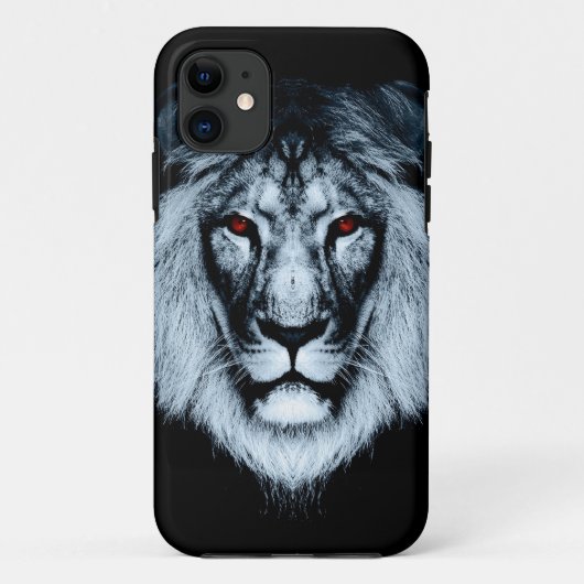 Red Eyed Lion iPhone Case (Achterkant)