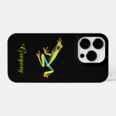 Red Eyed Painted Tree Frog  Name Addition iPhone Hoesje (Achterkant horizontaal)