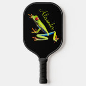 Red Eyed Painted Tree Kikker Personal Pickleball Paddle (Voorkant)