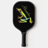 Red Eyed Painted Tree Kikker Personal Pickleball Paddle (Achterkant)
