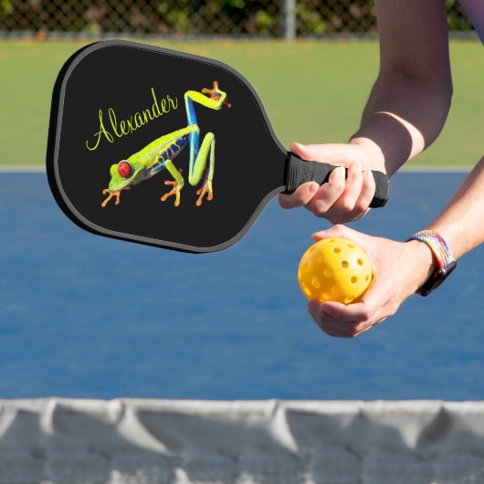 Red Eyed Painted Tree Kikker Personal Pickleball Paddle (Insitu)
