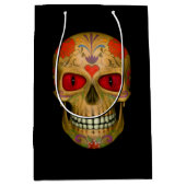 Red Eyed Sugar Skull Zombie Medium Gift Bag Cadeauzakje (Voorkant)