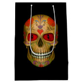 Red Eyed Sugar Skull Zombie Medium Gift Bag Medium Cadeauzakje (Achterkant)