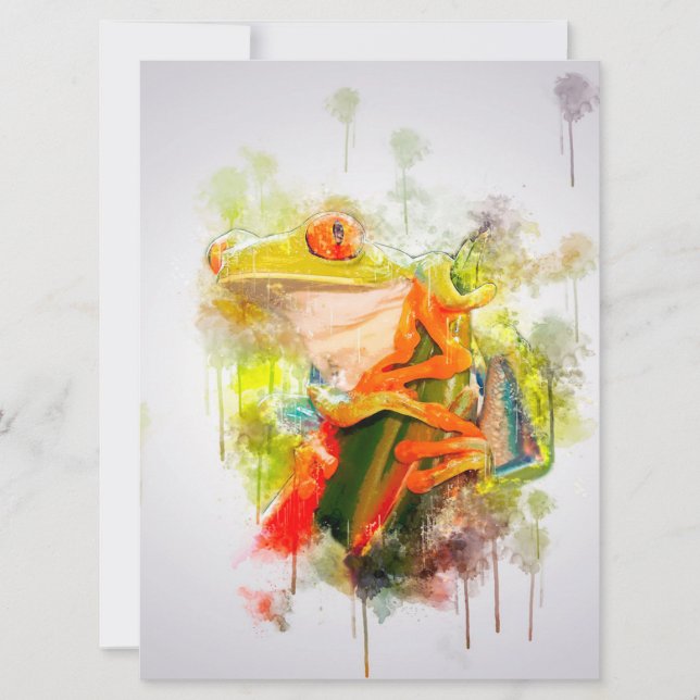 Red Eyed Tree Frog Nature Funny Wild Animal Lover (Voorkant)