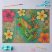 Red-Eyed Tree Frog -  tropische ontkoppeling Tissuepapier (Craft)