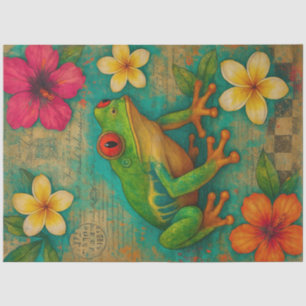Red-Eyed Tree Frog -  tropische ontkoppeling Tissuepapier