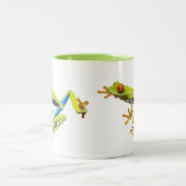 Red eyed tree frog tweekleurige koffiemok (Center)