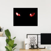 Red Eyes Cat Poster (Thuiskantoor)