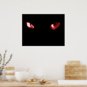 Red Eyes Cat Poster (Keuken)