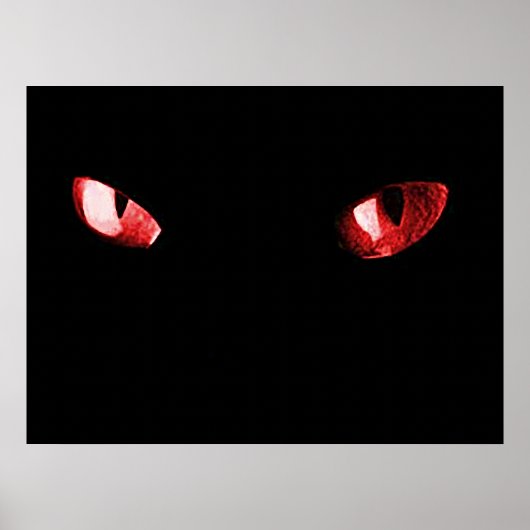 Red Eyes Cat Poster (Voorkant)