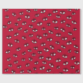 Red Eyes Pattern - Horror Gotische esthetiek Cadeaupapier (Vlak)