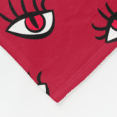Red Eyes Pattern - Horror Gotische esthetiek Fleece Deken (Hoek)