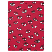 Red Eyes Pattern - Horror Gotische esthetiek Klembord (Achterkant)