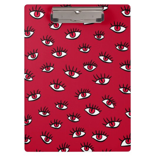 Red Eyes Pattern - Horror Gotische esthetiek Klembord (Voorkant)