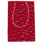 Red Eyes Pattern - Horror Gotische esthetiek Medium Cadeauzakje (Voorkant)