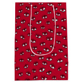 Red Eyes Pattern - Horror Gotische esthetiek Medium Cadeauzakje (Achterkant)