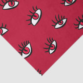Red Eyes Pattern - Horror Gotische esthetiek Tissuepapier (Detail)