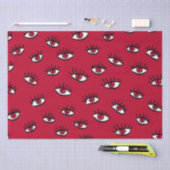 Red Eyes Pattern - Horror Gotische esthetiek Tissuepapier (Craft)