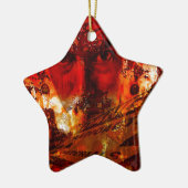 Red Face Graffiti Keramisch Ornament (Links)