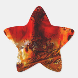 Red Face Graffiti Ster Sticker