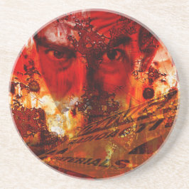 Red Face Graffiti Zandsteen Onderzetter