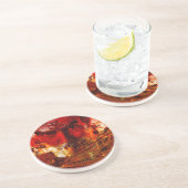 Red Face Graffiti Zandsteen Onderzetter (Zijkant)