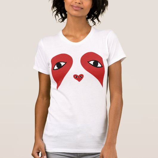 Red Face Love Heart Eyes T-shirt (Voorkant)