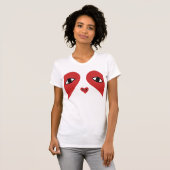 Red Face Love Heart Eyes T-shirt (Voorkant volledig)