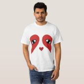Red Face Love Heart Eyes T-shirt (Voorkant volledig)