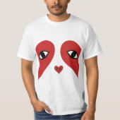Red Face Love Heart Eyes T-shirt (Voorkant)