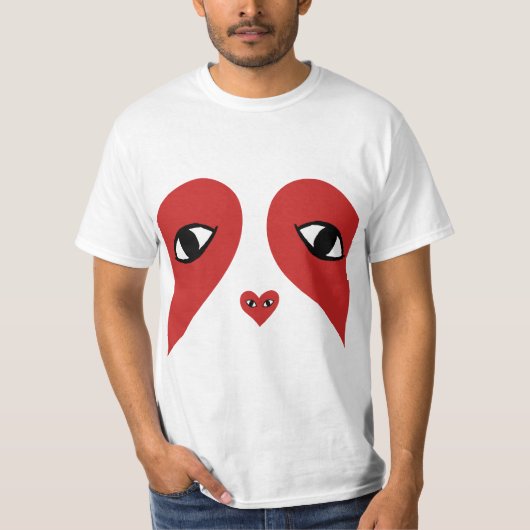 Red Face Love Heart Eyes T-shirt (Voorkant)