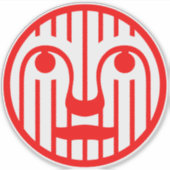 Red Face Modern 4Matt Sticker (Voorkant)