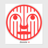 Red Face Modern 4Matt Sticker (Vel)