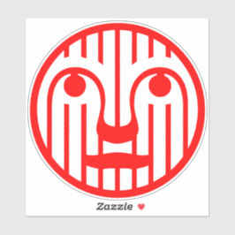 Red Face Modern 4Matt Sticker