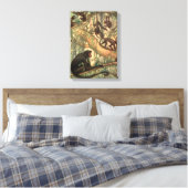 Red Faced Spider Monkeys door Louis Sargent Canvas Afdruk (Insitu (Slaapkamer))