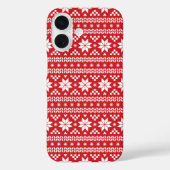Red Fair Isle-kerstkeuken Patroon Case-Mate iPhone Case (Achterkant)