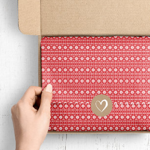 Red Fair Isle-kerstkeuken Patroon Tissuepapier