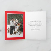 Red Fair Isle Knit Patroon Foto van Kerstmis Feestdagen Kaart (Binnen)