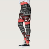 Red Fair Isle Pattern Leggings (Links)